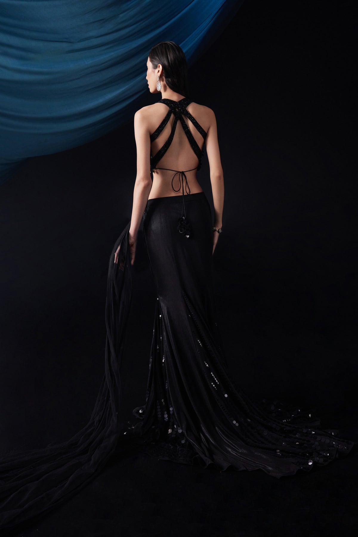 Chic Noir Drape Set