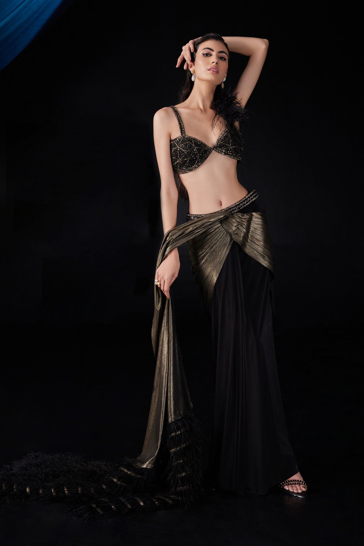 L'or Noir Saree Set