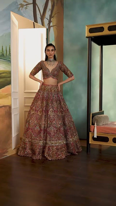 Ornate Geometric Lehenga Set