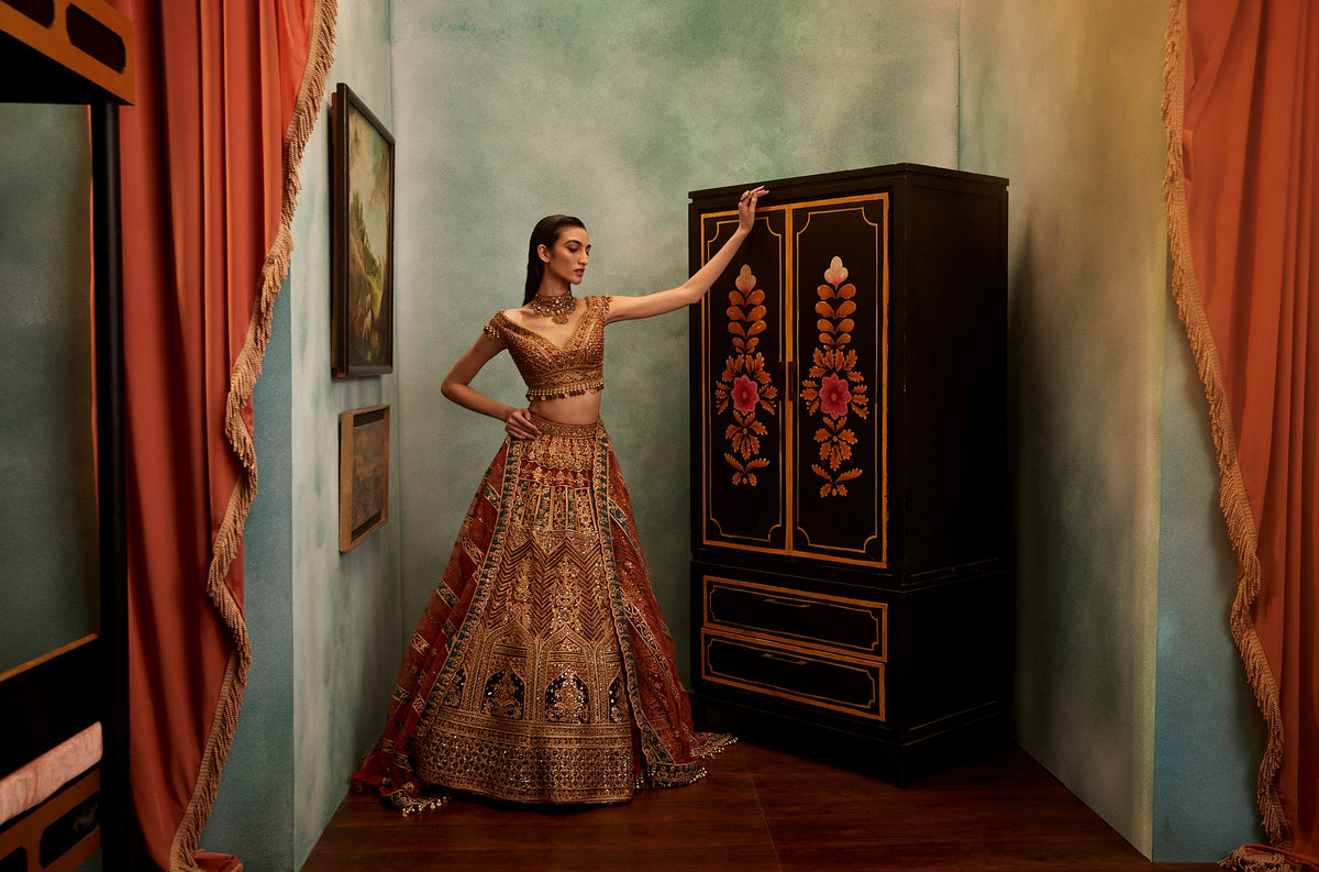 Jewelled Shaded Lehenga Set