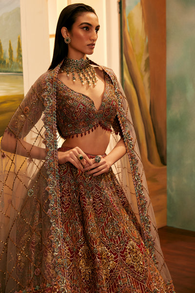 Ornate Geometric Lehenga Set